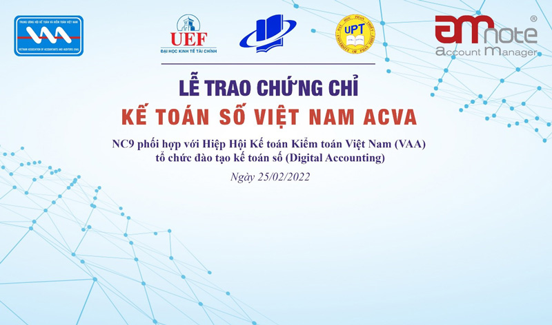 베트남 ACVA 디지털 회계 인증서 수여식