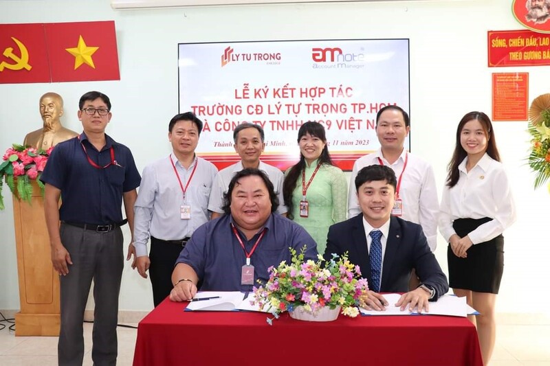 SIGNING CEREMONY OF COOPERATION AGREEMENT (M.O.U) BETWEEN AMNOTE and LY TU TRUNG COLLEGE