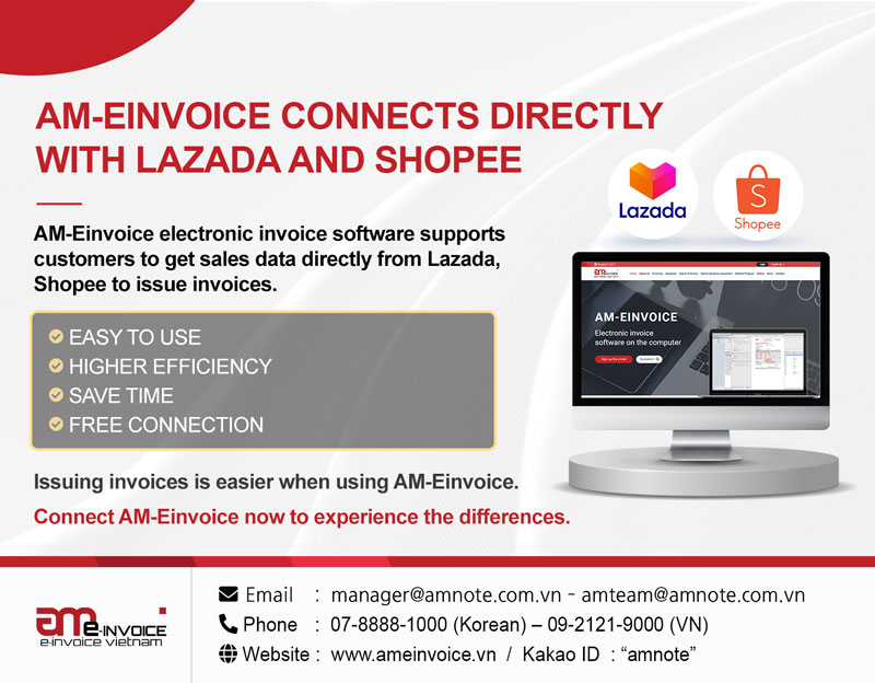 AM-Einvoice, Directly Connected to LAZADA and SHOPEE