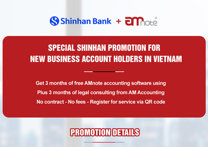 Shinhan Bank Vietnam – AMNOTE, launch special offer for Korean enterprises opening accounts in Vietnam